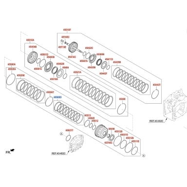 Lamellensatz 4-6-Kupplung A8LF1, A8F36, A8LF2, A8F42 Lamellensatz 4-6-Kupplung A8LF1, A8F36, A8LF2, A8F42
