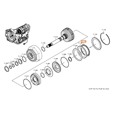 5HP18, 5HP19, 5HP19FL, 5HP19FLA, 5HP19HL, 5HP19HLA E clutch friction plate 5HP18, 5HP19, 5HP19FL, 5HP19FLA, 5HP19HL, 5HP19HLA E clutch friction plate