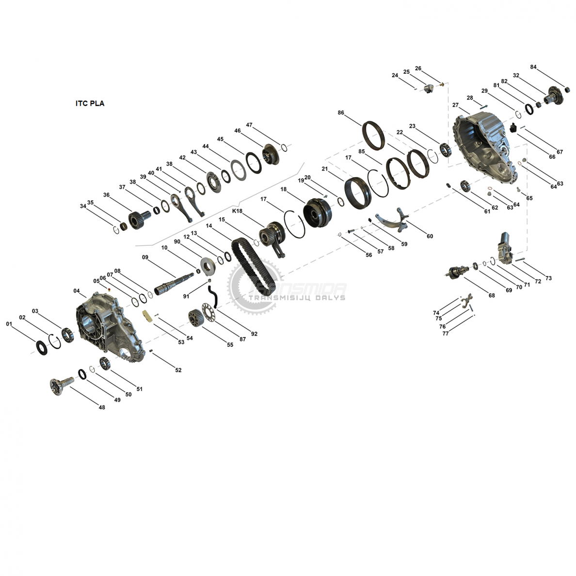 Kugel- und Nadellagersatz für ITC DD295 / ITC PLA / DCD Verteilergetriebe 2 Kugel- und Nadellagersatz für ITC DD295 / ITC PLA / DCD Verteilergetriebe 2