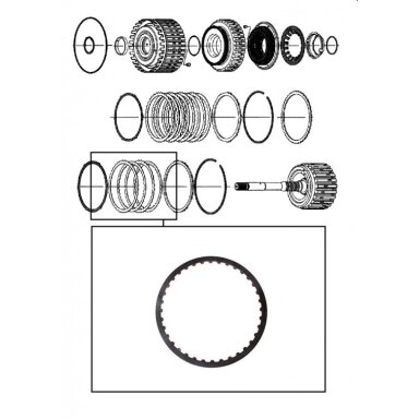 5L40E Reverse / Overdrive friction plate