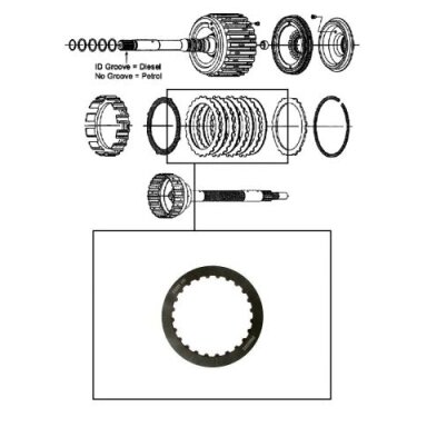 Фрикционный диск Forward 5L40E Фрикционный диск Forward 5L40E