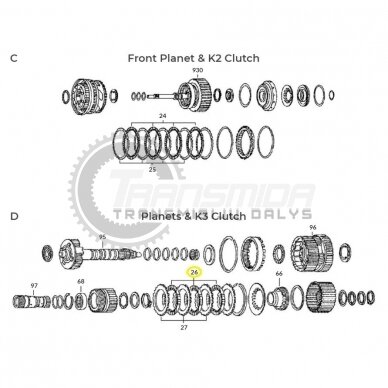 Фрикционный диск сцепления K3 / C3 722.6 1 Фрикционный диск сцепления K3 / C3 722.6 1