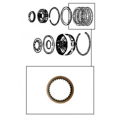 62TE underdrive low clutch friction plate 1 62TE underdrive low clutch friction plate 1