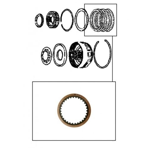 62TE underdrive low clutch friction plate 1 62TE underdrive low clutch friction plate 1