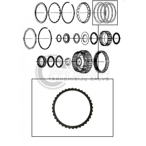 5L40E Direct / Coast frikcinis diskelis 1 5L40E Direct / Coast frikcinis diskelis 1
