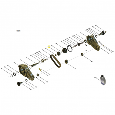 Oberes Kettenrad des Verteilergetriebes DCS 1 Oberes Kettenrad des Verteilergetriebes DCS 1
