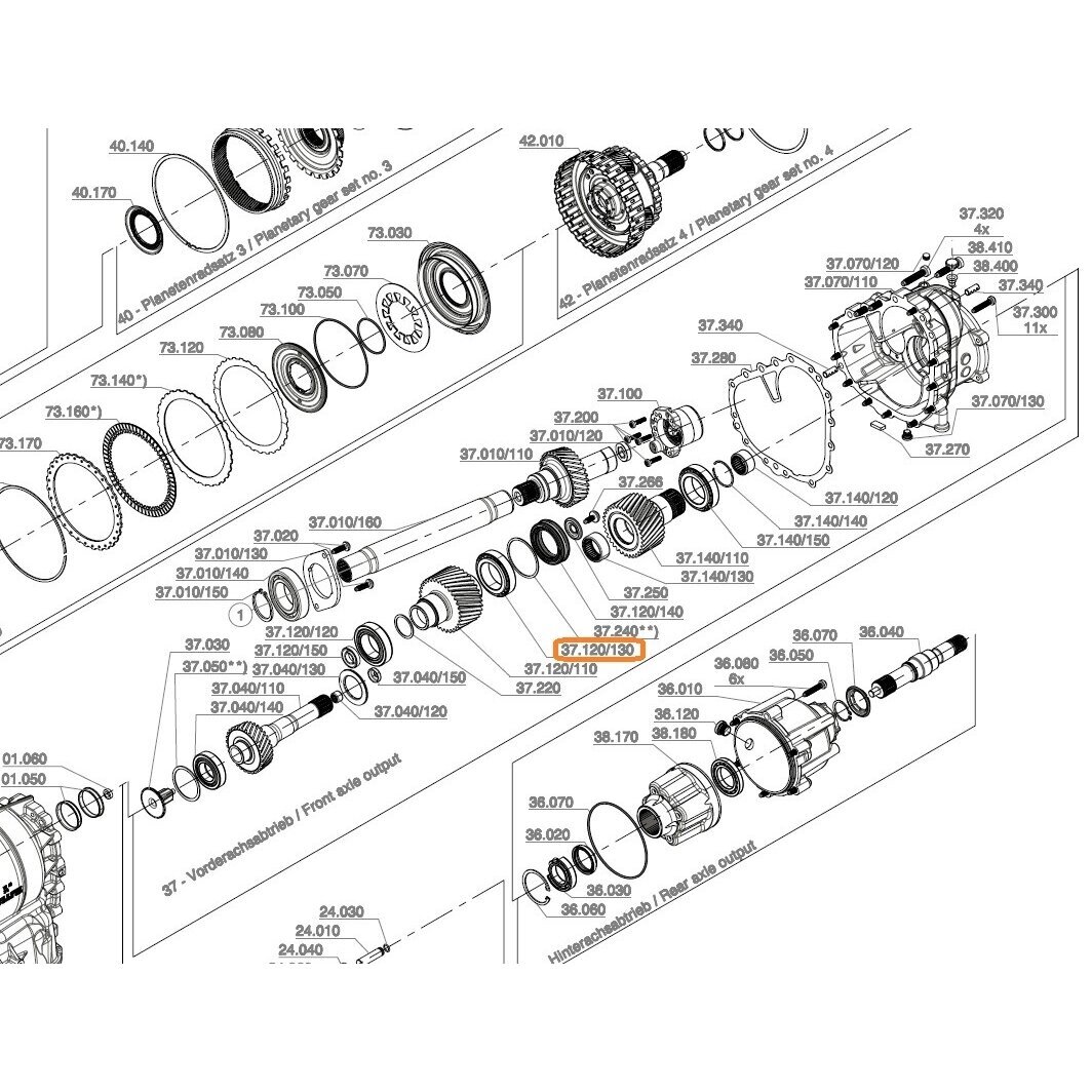 ZF 6HP19A 8HP55A tapered roller bearing 1