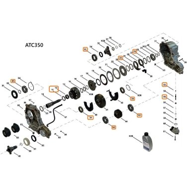 Комплект подшипников ATC350 Комплект подшипников ATC350
