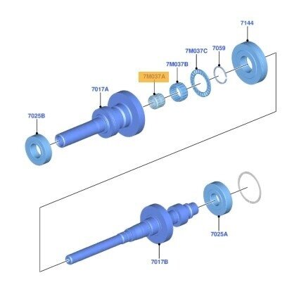 MPS6, 6DCT450 input shaft needle roller bearing 1 MPS6, 6DCT450 input shaft needle roller bearing 1