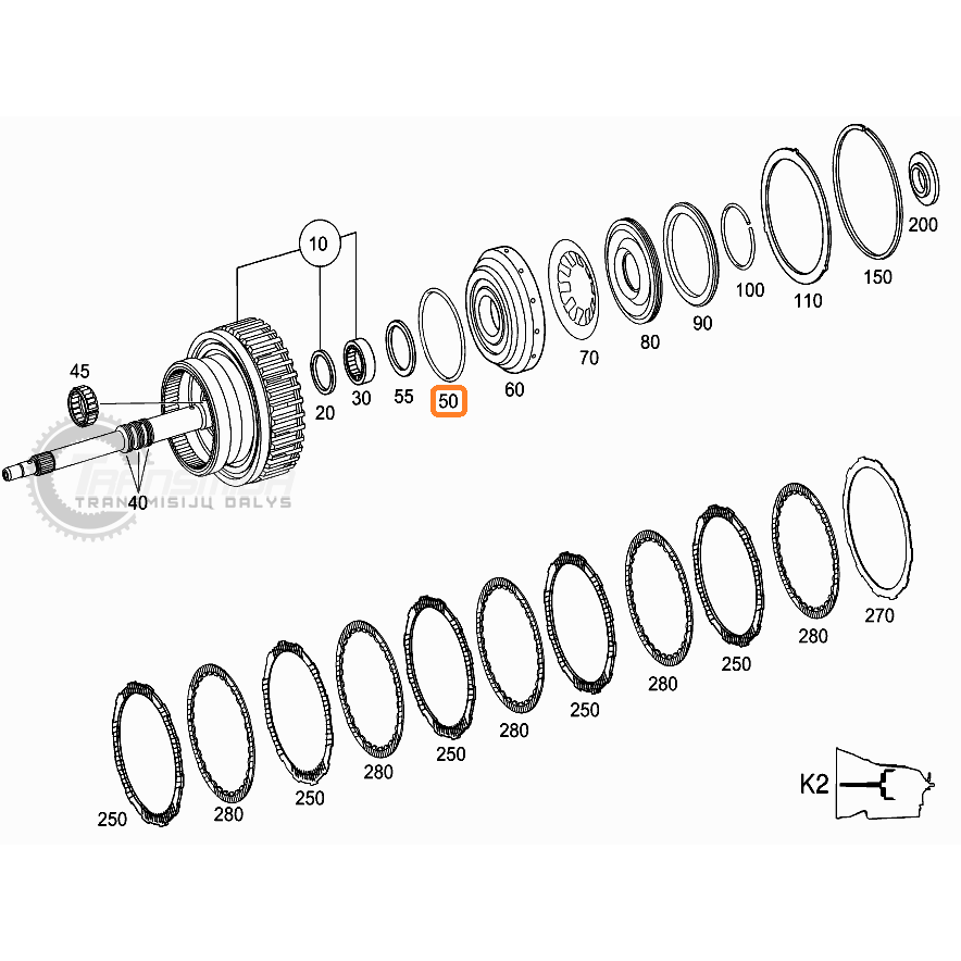 O-Ring C2-Kolben 722.3 / 722.5 / 722.6 1