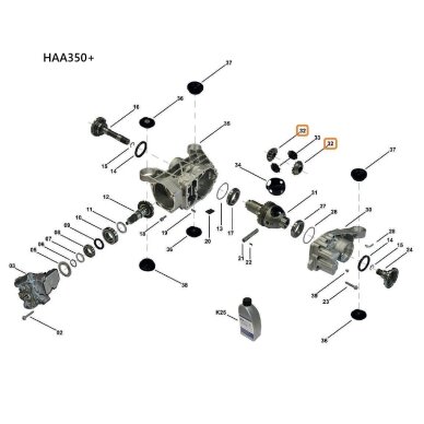HAA350+ / HAA450 differential side gear HAA350+ / HAA450 differential side gear
