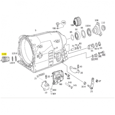 Kabelbaum- / Magnetventilhalter-Adapter 722.6 1 Kabelbaum- / Magnetventilhalter-Adapter 722.6 1