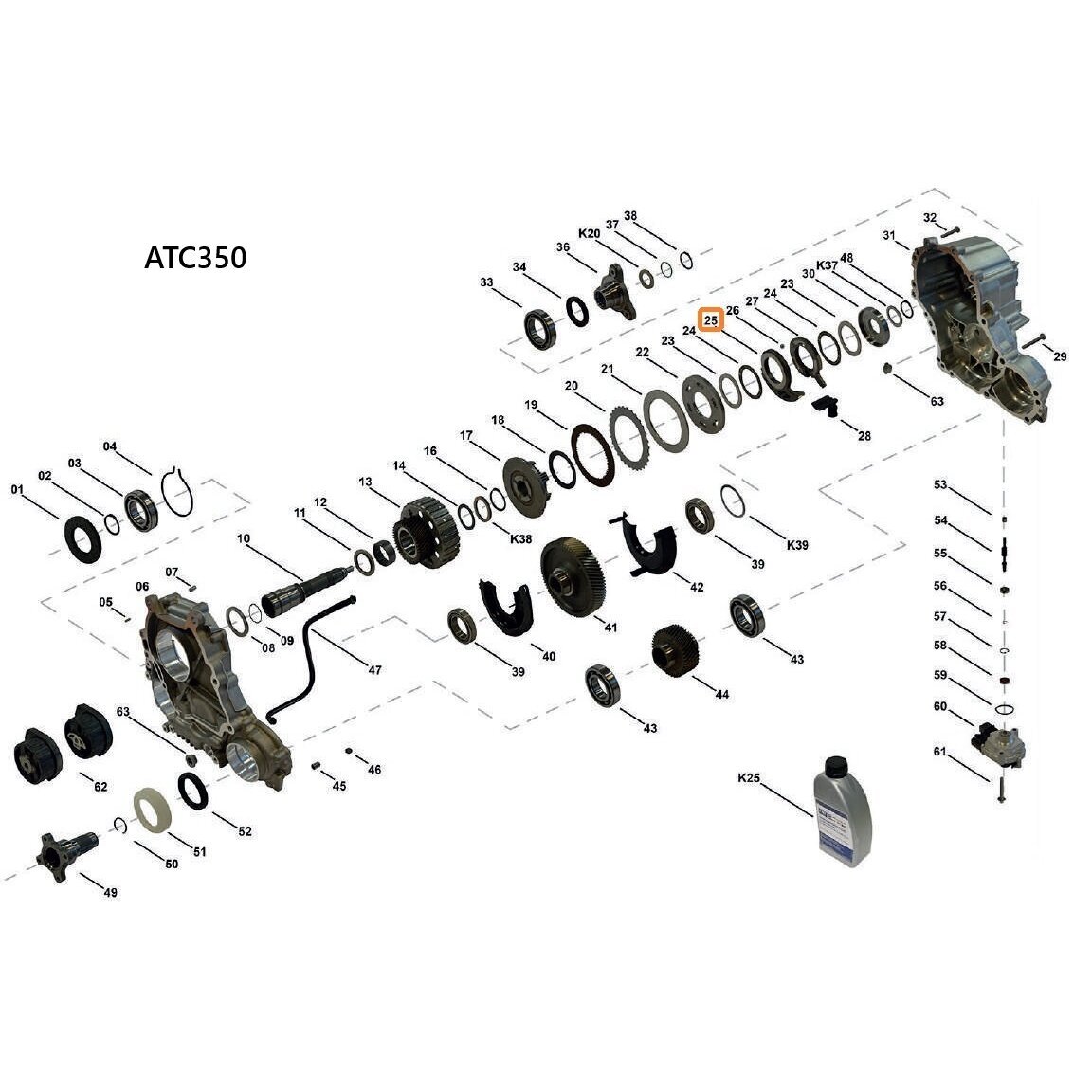 Antriebsring Verteilergetriebe ATC350 / 95B 3 Antriebsring Verteilergetriebe ATC350 / 95B 3