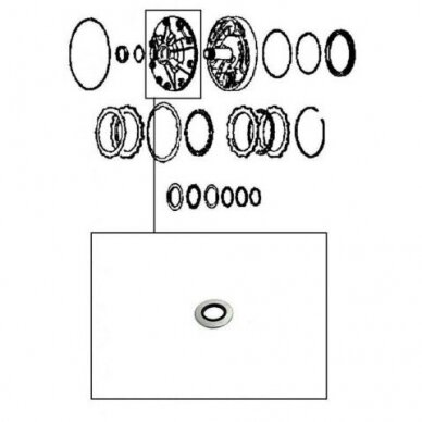 ZF 4HP, 5HP, 6HP alyvos siurblio sandarinimo poveržlė 1 ZF 4HP, 5HP, 6HP alyvos siurblio sandarinimo poveržlė 1