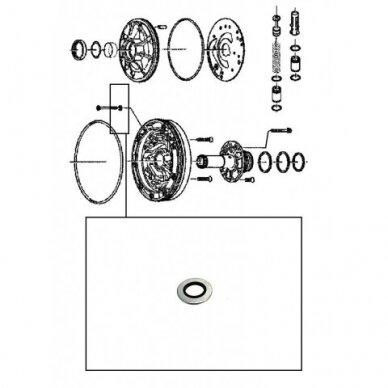 ZF 4HP, 5HP, 6HP alyvos siurblio sandarinimo poveržlė 3 ZF 4HP, 5HP, 6HP alyvos siurblio sandarinimo poveržlė 3