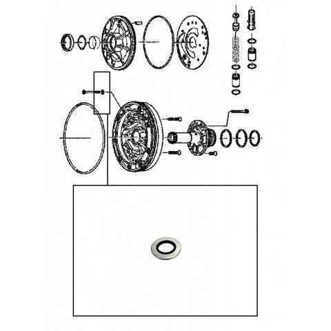 ZF 4HP, 5HP, 6HP alyvos siurblio sandarinimo poveržlė 3 ZF 4HP, 5HP, 6HP alyvos siurblio sandarinimo poveržlė 3