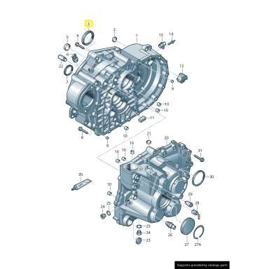 DCT 6-speed, 02E, 0GC seal ring DCT 6-speed, 02E, 0GC seal ring