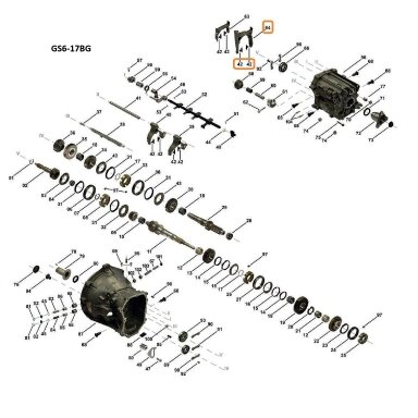 Schaltgabel für 3. und 4. Gang GS6-17BG/DG Schaltgabel für 3. und 4. Gang GS6-17BG/DG