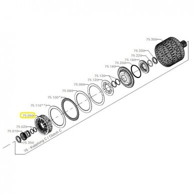 Ступица сцепления C 8HP65A/8HP66A/8HP75 2 Ступица сцепления C 8HP65A/8HP66A/8HP75 2