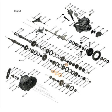 Synchronkörper-Einheit für 3. und 4. Gang GS6-53BG/DG 2