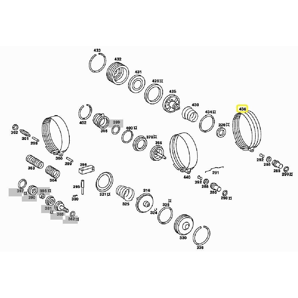722.0 / 722.1 / 722.2 B2 rear brake band 38 mm 1