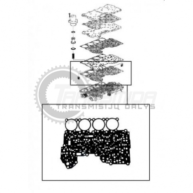 5L40E Valve Block Gasket (Lower) 1