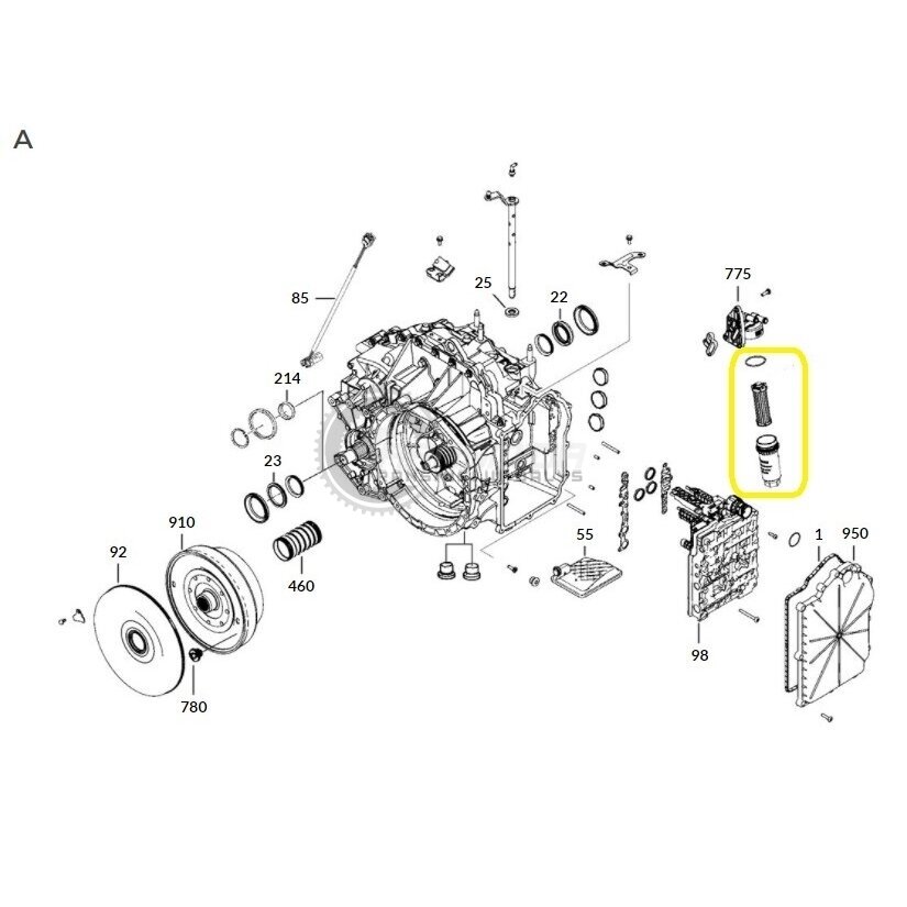 MPS6, 6DCT450 External Transmission Filter with Housing 1 MPS6, 6DCT450 External Transmission Filter with Housing 1