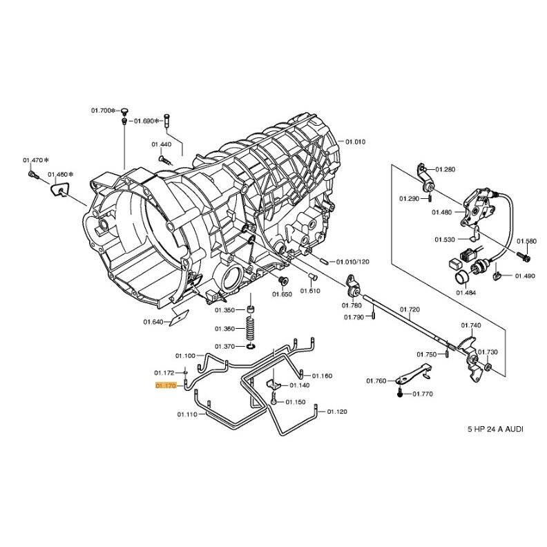 5HP24A Oil feed pipe