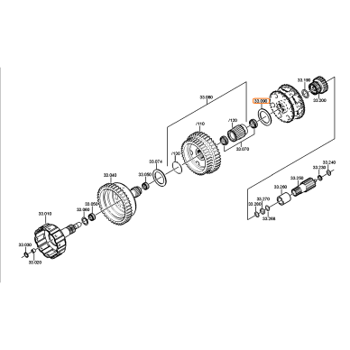 ZF Ecomat, 4HP600, 5HP600, 6HP600, 6HP900 atraminė plastikinė poveržlė 1 ZF Ecomat, 4HP600, 5HP600, 6HP600, 6HP900 atraminė plastikinė poveržlė 1